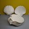 Vintage Biscuit Porcelain Shells, 1920s, Set of 7 1