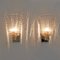 Art Deco Style Brass and Pulegoso Murano Glass Sconces by Barovier & Toso, 1990, Set of 2, Image 2