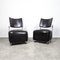 Oskar Leather Lounge Chairs by Harri Korhonen, 1980s, Set of 2 2