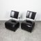 Oskar Leather Lounge Chairs by Harri Korhonen, 1980s, Set of 2 5
