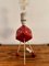 American Red & Cream Atomic Tripod Dice Table Lamp, 1950s, Image 4