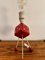 Lampada da tavolo Atomic Tripod Dice rossa e crema, anni '50, Immagine 4