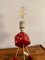 American Red & Cream Atomic Tripod Dice Table Lamp, 1950s, Image 3