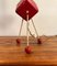 Lampada da tavolo Atomic Tripod Dice rossa e crema, anni '50, Immagine 6