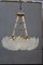 Lámpara de techo italiana con flores de cristal de Murano y metal, años 70, Imagen 1