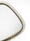 Small Mid-Century Wall Mirror with Frame with Gold Colored Metal Loops, 1950s 16