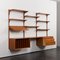 Teak Wall Unit with Dresser and Vinyl Records Cabinet by Poul Cadovius for Cado, Denmark, 1960s, Image 5