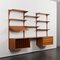 Teak Wall Unit with Dresser and Vinyl Records Cabinet by Poul Cadovius for Cado, Denmark, 1960s, Image 4