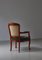 Danish Rococo Style Red Stained Armchair, Early 20th Century 5