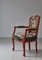 Danish Rococo Style Red Stained Armchair, Early 20th Century, Image 11