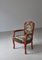 Danish Rococo Style Red Stained Armchair, Early 20th Century, Image 4