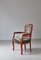 Danish Rococo Style Red Stained Armchair, Early 20th Century, Image 20