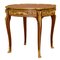 Late 19th Century Louis XV Mahogany Table Decorated with Marquetry attributed to Francois Linke, Image 4