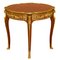 Late 19th Century Louis XV Mahogany Table Decorated with Marquetry attributed to Francois Linke, Image 1