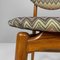 Italian Mid-Century Modern Wooden Chairs with Missoni Fabric, 1960s, Set of 6 11