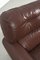 Vintage Leather Armchairs with Ottoman, Set of 2, Image 9