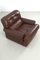 Vintage Leather Armchairs with Ottoman, Set of 2, Image 19
