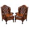 Leather Wing Chairs, 1920s, Set of 2 1