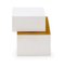 White and Gold Metal Side Table by Thai Natura 2