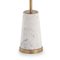 White Marble and Golden Metal Side Table by Thai Natura 4