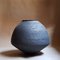 Black Stoneware Psykter Vase by Elena Vasilantonaki 2
