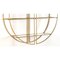 Round Glass and Golden Metal Shelf by Thai Natura 3