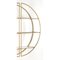 Round Glass and Golden Metal Shelf by Thai Natura 4