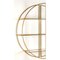 Round Glass and Golden Metal Shelf by Thai Natura 5