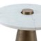 White Marble and Antique Gold Aluminum Side Table by Thai Natura, Image 2