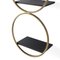 Black Wood and Golden Metal Shelf by Thai Natura 3