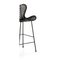 Black Wicker and Metal Stool by Thai Natura 4