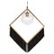 Black Fabric and Golden Metal Ceiling Lamp by Thai Natura 1