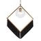 Black Fabric and Golden Metal Ceiling Lamp by Thai Natura 2