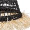 Black Sisal and Beige Synthetic Ceiling Lamp by Thai Natura 4