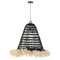 Black Sisal and Beige Synthetic Ceiling Lamp by Thai Natura 1