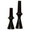 Lanco Black Ceramic Candleholders by Simone & Marcel, Set of 2, Image 1