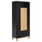 Black Wood and Golden Metal Wardrobe by Thai Natura, Image 1