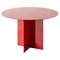 Large Round Red Coffee Table by Secondome Edizioni 1