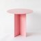Mesa de centro pequeña redonda en rosa de Secondome Edizioni, Imagen 3