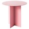 Mesa de centro pequeña redonda en rosa de Secondome Edizioni, Imagen 1