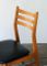 Vintage Scandinavian Dining Chairs in Blonde Teak & Skai, Set of 4, Image 8