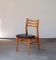 Vintage Scandinavian Dining Chairs in Blonde Teak & Skai, Set of 4, Image 1