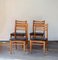Vintage Scandinavian Dining Chairs in Blonde Teak & Skai, Set of 4 5