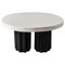 Tavolino da caffè Flowing 90 bianco e nero di Perler, Immagine 1