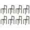 Tal Stühle aus Grauer Eiche von Léonard Kadid für Kann Design, 8 . Set 1