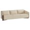 Cremefarbenes 4-Sitzer Sofa aus Holz von Kann Design 1
