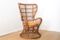Mid-Century Italian Wicker Armchair by Lio Carminati for Casa e Giardino 1