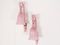 Applique rosa in vetro di Murano di Paolo Venini per Venini, anni '50, set di 2, Immagine 3