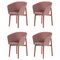 Dusty Pink Residence Bridge Armchairs by Jean Couvreur for Kann Design, Set of 4 1