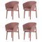 Fauteuils Bridge Residence Rose Poudré par Jean Couvreur pour Kann Design, Set de 4 1